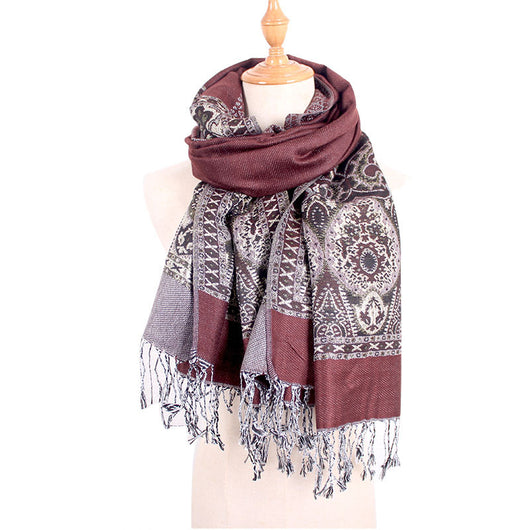 Bufanda Fresca Jacquard Floral con Tecnología Refrigerante - Image 5
