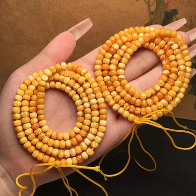 Collar y Pulsera Multiusos de Perlas de Cera de Abeja Natural