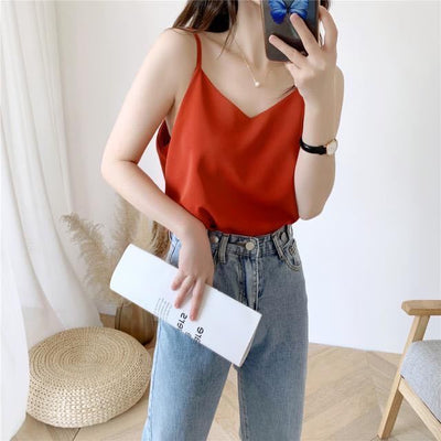 Blusa Suelta de Gasa sin Mangas - Versátil y Cómoda para Capas - Image 13