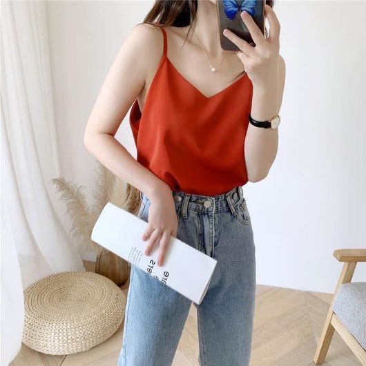 Blusa Suelta de Gasa sin Mangas - Versátil y Cómoda para Capas - Image 13