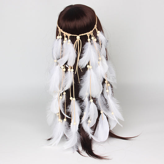 Banda para el Cabello con Plumas - Accesorios Bohemios