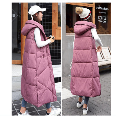 Chaleco Acolchado de Plumas para Mujer - Abrigo Medio Largo - Image 10