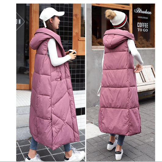Chaleco Acolchado de Plumas para Mujer - Abrigo Medio Largo - Image 10