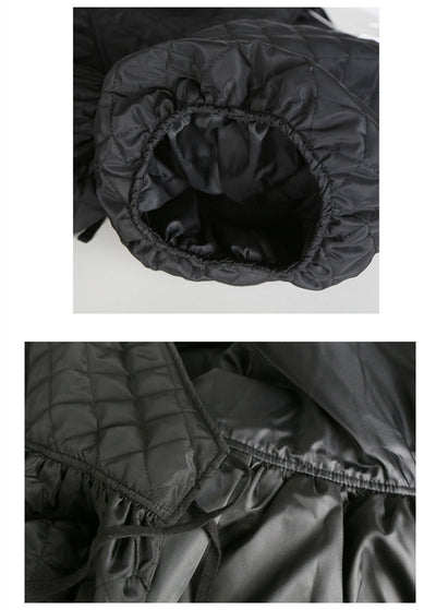 Abrigo de Algodón Oversize con Mangas Linterna y Cuadros en Relieve - Image 8