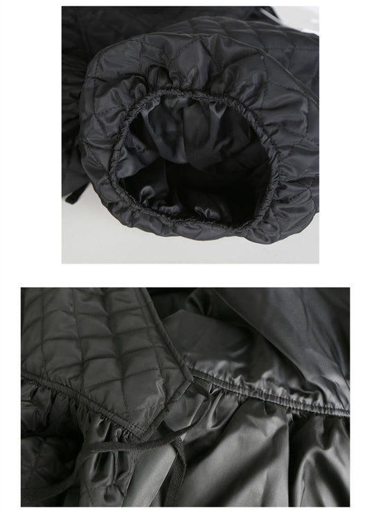 Abrigo de Algodón Oversize con Mangas Linterna y Cuadros en Relieve - Image 8