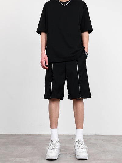 Shorts de Traje Hombre Diseño Nicho con Costuras de Contraste - Image 2