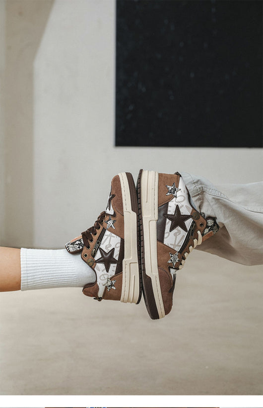 Zapatos Retro Brown Star para Hombre - Image 2