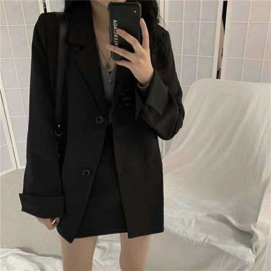 Blazer Negro Suelto de Temperamento Británico - Image 7