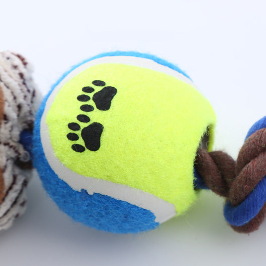 Juguete Interactivo para Perros con Cuerda y Pelota de Tenis Resistente - Image 7