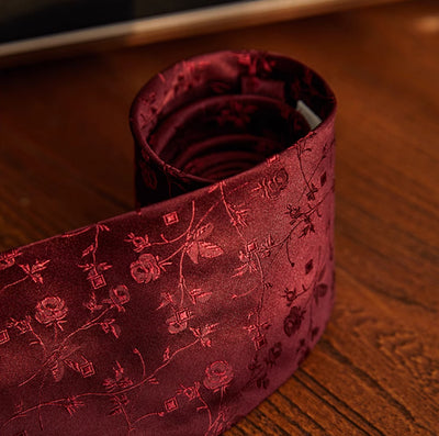 Corbata Tejida a Mano en Seda Jacquard con Forro de Lana - Accesorio Premium para Traje - Image 6