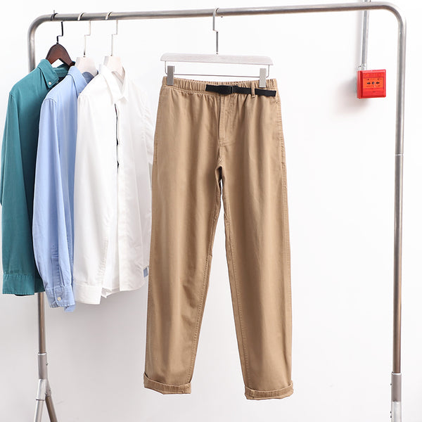 Pantalones Overol de Algodón con Hebilla Retro para Hombre