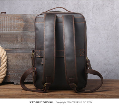 Mochila de Cuero Vintage Simplicity para Hombre - Image 15