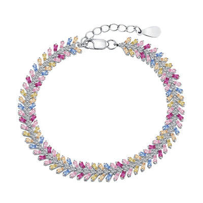 Pulsera de Plata Esterlina S925 Mujer Colores Dopamina con Circón - Image 5