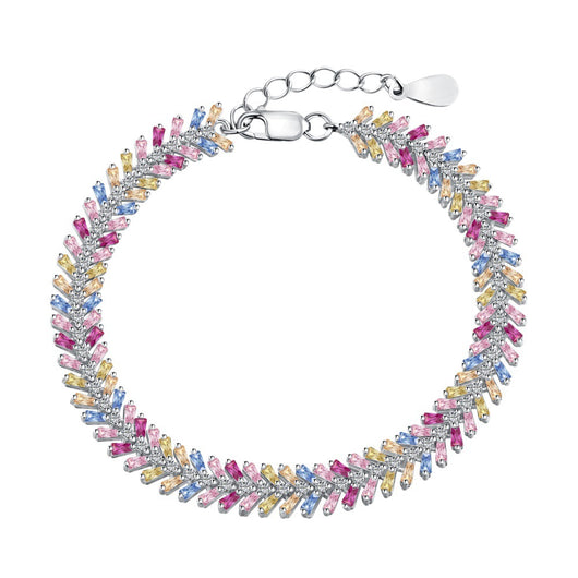 Pulsera de Plata Esterlina S925 Mujer Colores Dopamina con Circón - Image 5