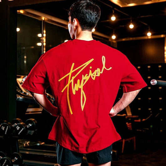 Camiseta Fitness Holgada de Algodón Puro para Hombre - Image 6