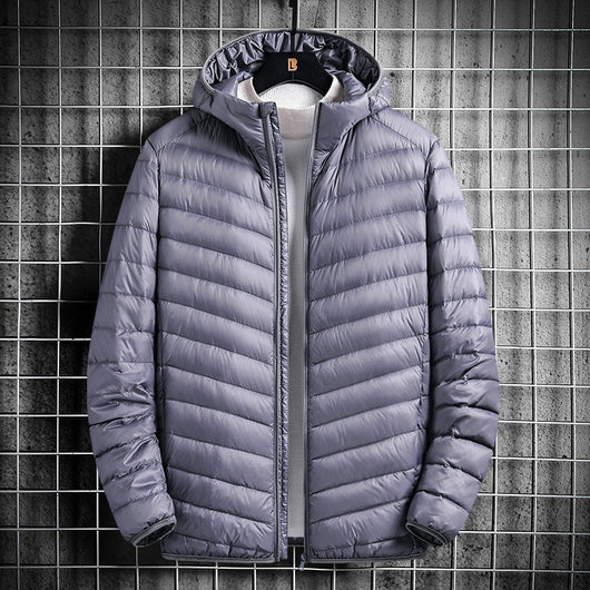 Chaqueta Ligera de Algodón con Capucha para Hombre - Image 7