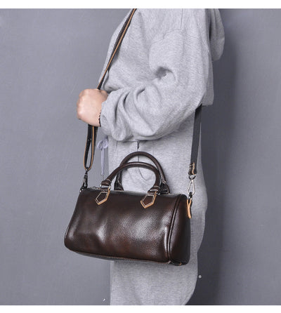 Bolso Retro de Cuero Genuino para Mujer - Diseño Casual y Portátil - Image 14
