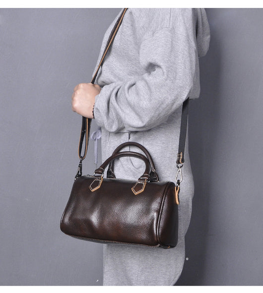Bolso Retro de Cuero Genuino para Mujer - Diseño Casual y Portátil - Image 14