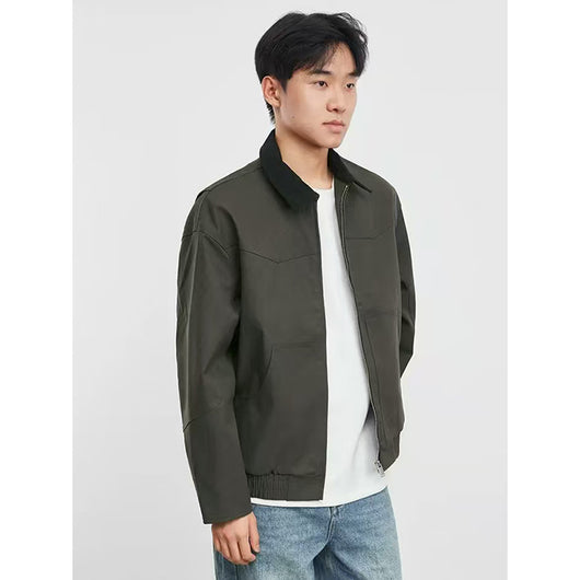 Chaqueta Polo Estilo Barn Americana Retro para Hombre - Look Otoñal Robusto - Image 8