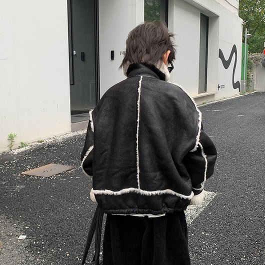 Chaqueta de Cuero para Niño con Forro Polar Acolchado - Abrigo de Otoño e Invierno - Image 4