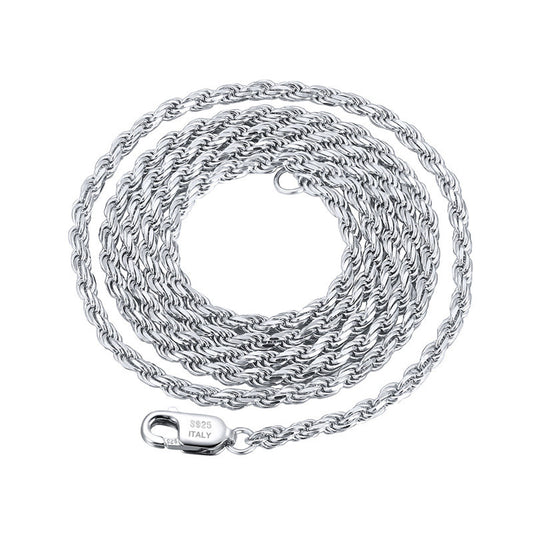Cadena de Plata Esterlina Trenzada para Mujer - Image 2