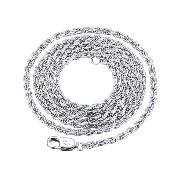 Cadena de Plata Esterlina Trenzada para Mujer