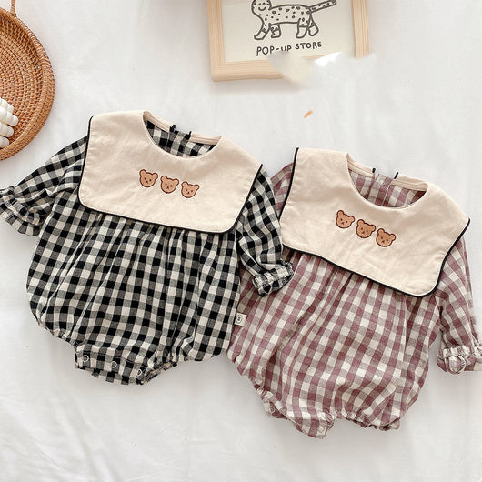Romper Cuadriculado de Manga Larga Unisex - Image 3