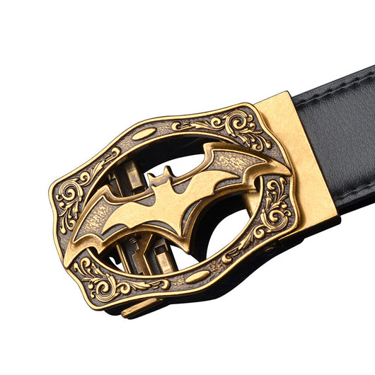Cinturón Casual para Hombre con Hebilla Automática Estilo Murciélago Vintage - Image 10