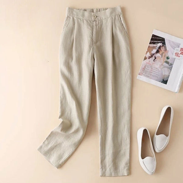 Pantalones Harem de Lino y Algodón Talla Grande - Comodidad y Estilo