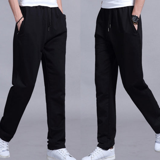 Pantalones Deportivos Casuales para Hombre Talla Grande - Corte Recto Otoño Primavera