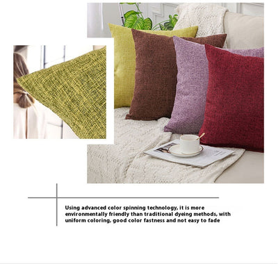 Almohada de Lino y Algodón para Sofá - Diseño Liso y Elegante - Image 31