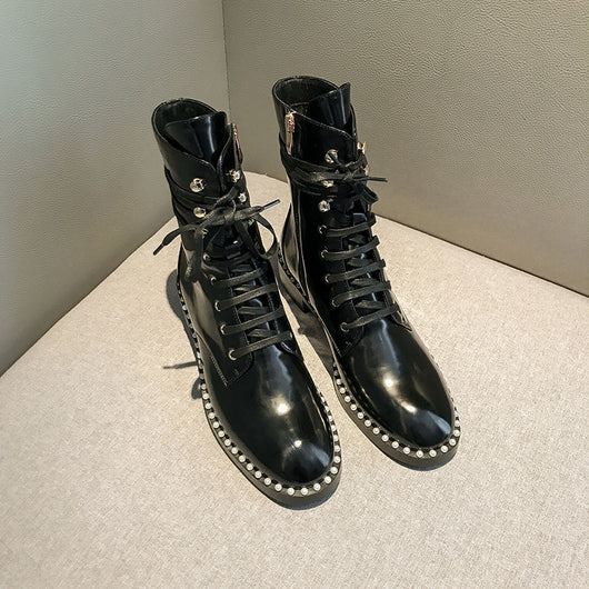 Botas Martin con Cordones Estilo Británico para Mujer - Otoño - Image 5