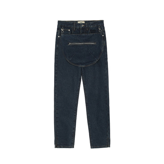 Jeans Hip Hop Casual con Bolsillos Grandes y Cierre