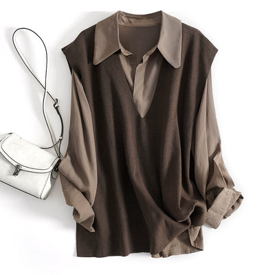 Camisa Suelta de Manga Larga para Mujer - Comodidad Casual - Image 4
