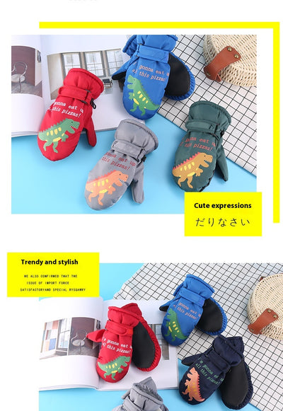 Guantes de Esquí Infantiles Impermeables con Forro Polar Acolchado - Image 12