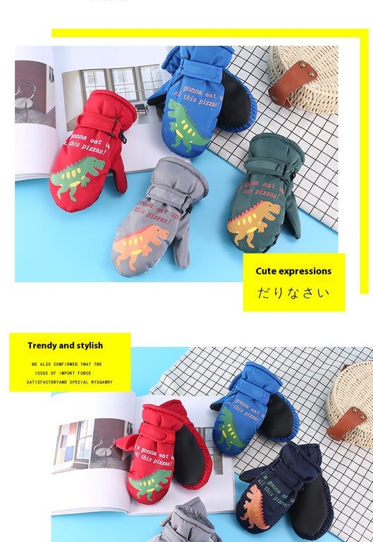 Guantes de Esquí Infantiles Impermeables con Forro Polar Acolchado - Image 12
