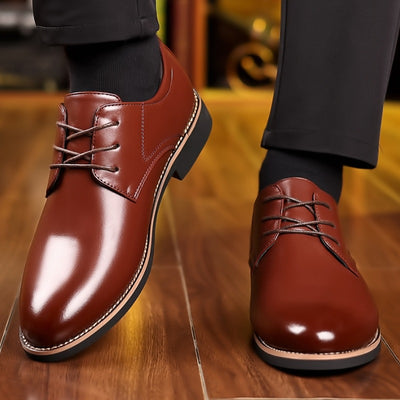 Zapatos Formales de Cuero Negro para Hombre Talla Grande - Image 12
