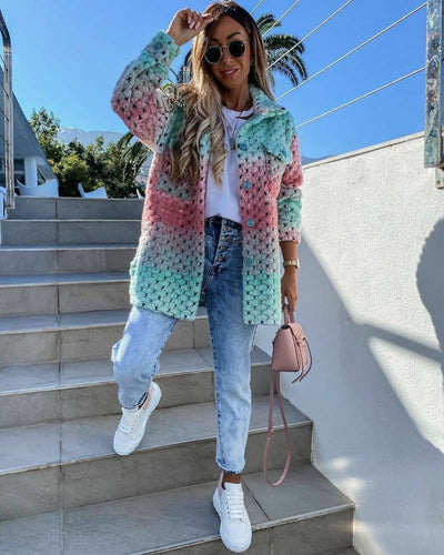 Abrigo de Lana Estampado para Mujer - Colección Otoño Invierno - Image 13