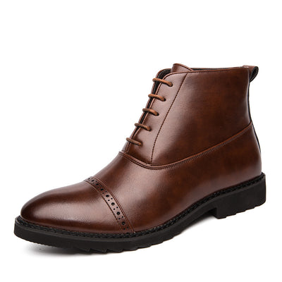 Botas de Cuero Casual Ejecutivo Retro para Hombre - Image 7
