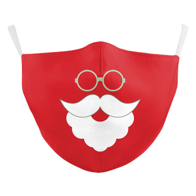 Red Christmas dustproof mask with Santa Claus holding a dollar sign and "Merry Christmas" text. - Image 17