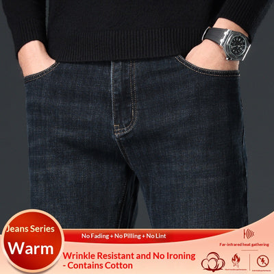 Jeans Slim Fit Premium para Hombre - Corte Recto y Tela Gruesa - Image 6