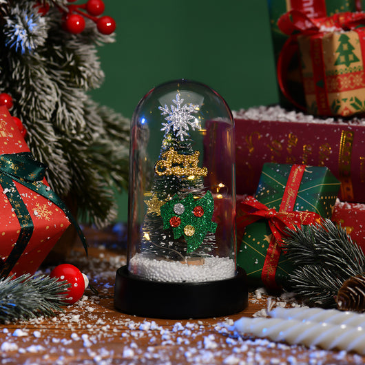 Árbol de Navidad LED con Pantalla de Cristal y Flores Decorativas - Image 17