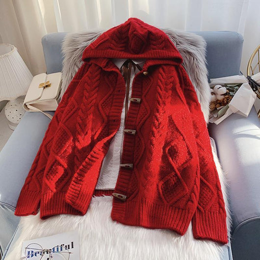 Chaqueta Sudadera con Capucha y Botones de Cuerno - Image 6