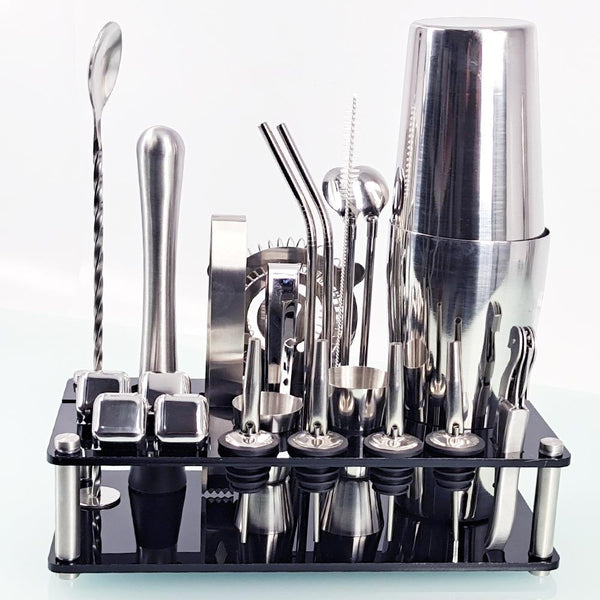 Set de Vasos Acrílicos con Hielo de Acero Inoxidable