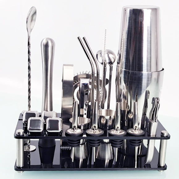 Set de Vasos Acrílicos con Hielo de Acero Inoxidable