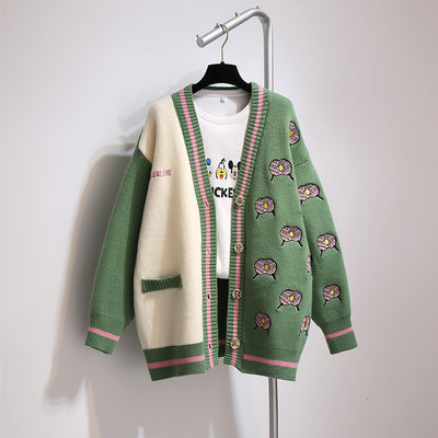 Cardigan Tejido Bicolor con Bolsillos - Estilo Moderno para Mujer - Image 10