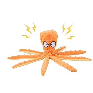 Juguete Pulpo Chirriante sin Relleno para Perros - Juguete Crujiente Interactivo para Cachorros - Image 17