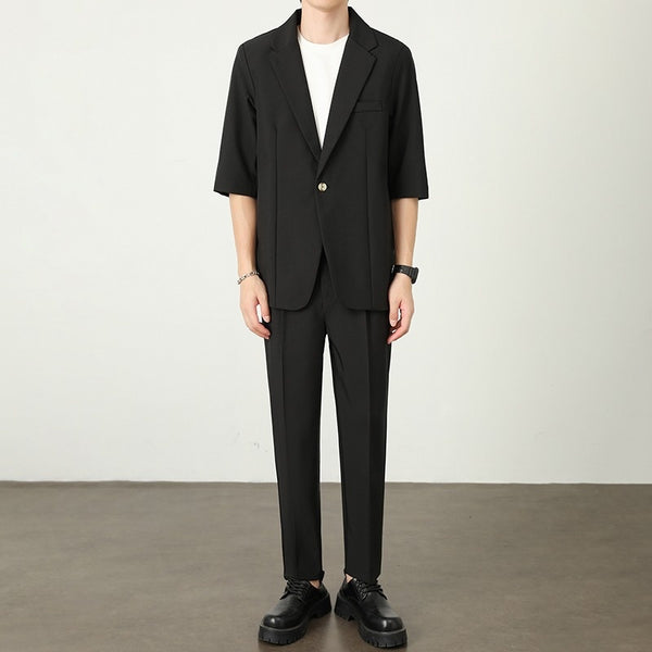 Blazer Casual de Seda de Hielo para Hombre - Ligero y Fresco para Verano