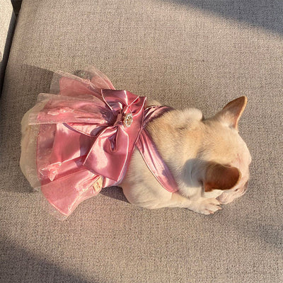 Falda Mesh para Mascotas con Diseño de Perros, Gatos y Moño de Perlas - Image 4