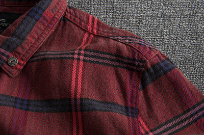 Camisa Casual de Cuadros Slim Fit para Hombre - Image 11